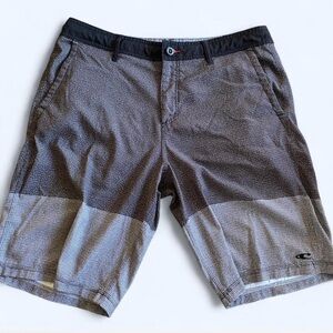 O'Neill Men's Black and Gray Hybrid Shorts